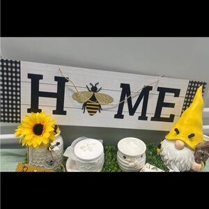 White and Black Bumblebee Wall Decor